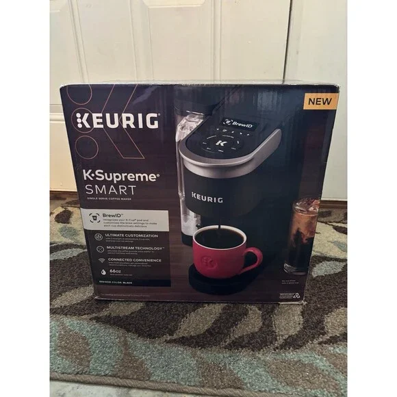 Keurig K-Supreme Smart Single Serve Coffee Maker in Black. RETAILS $119 - Picture 1 of 8